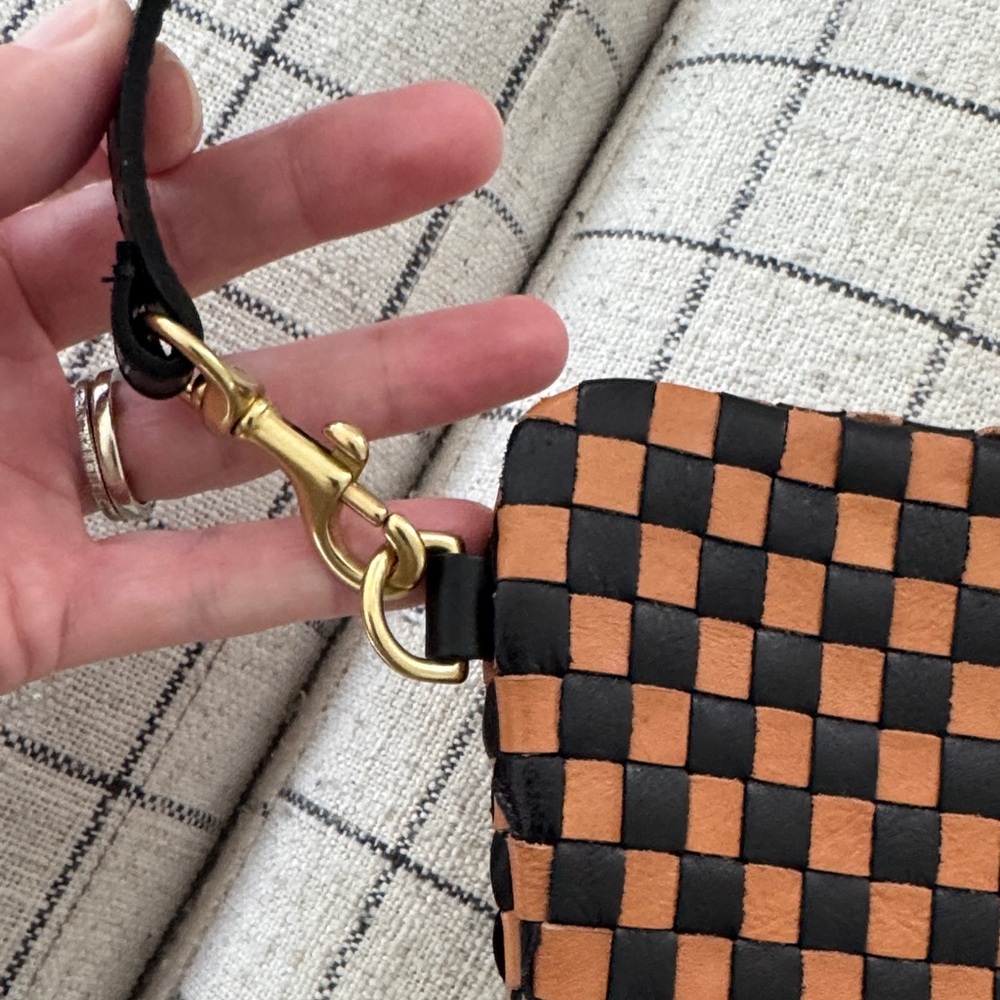 BNWT Clare V Black and Tan Checkered Grande Fanny RARE colorway Crossbody Bag - Picture 5 of 5
